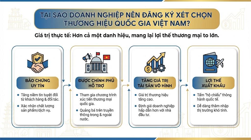 Tại sao doanh nghiệp nên đăng ký xét chọn Thương hiệu quốc gia?