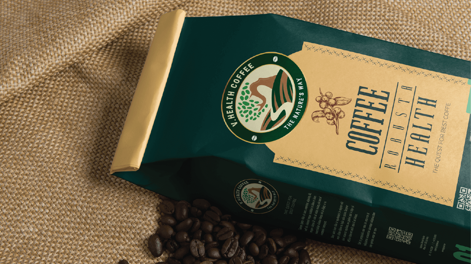 Dự án thiết kế bộ nhận diện thương hiệu V.HEALTH COFFEE
