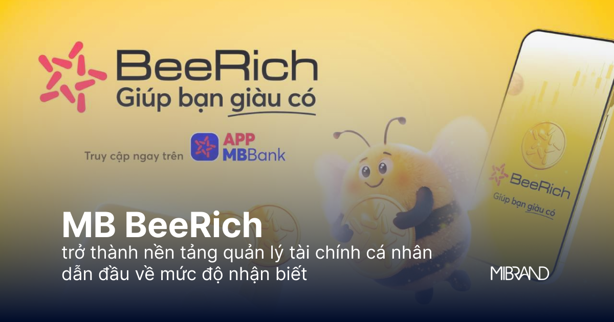MB BeeRich trở thành nền tảng quản lý tài chính cá nhân dẫn đầu về mức độ nhận biết