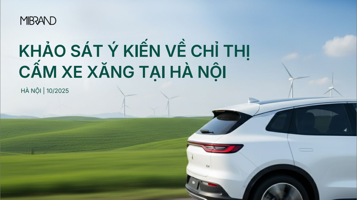 Báo cáo khảo sát người dùng xe điện tại Hà Nội & Ý kiến về lộ trình chuyển đổi